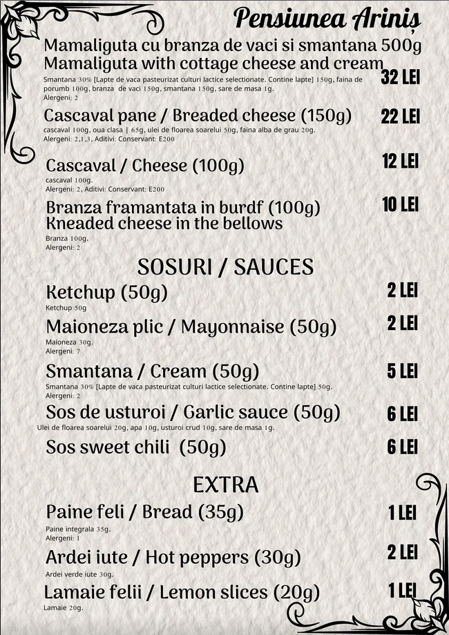 Lactate, sosuri și extra