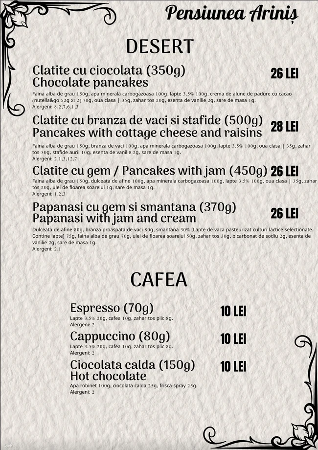 Desert și cafea